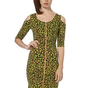 Jawbreaker fitted leopard print dress
